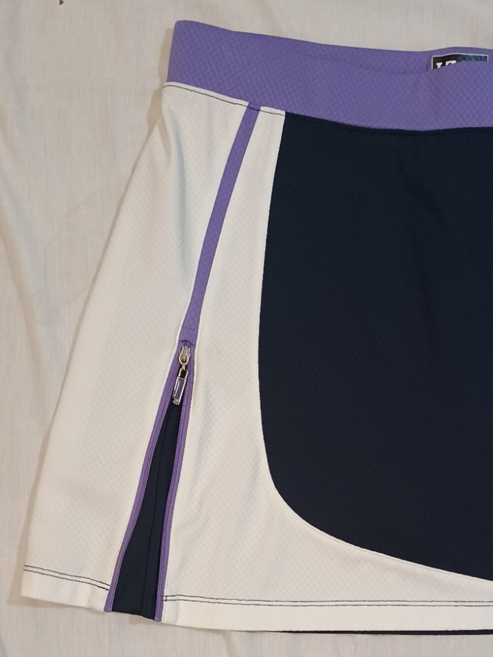 Izod Golf/Skort/Womens M/Navy White Colorblock Tennis Pickleball Athleisure Chic - Picture 5 of 9